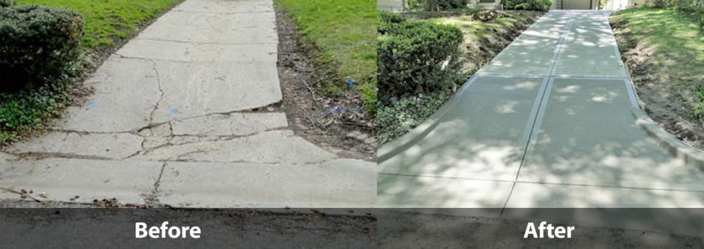 Before and After Concrete Paving